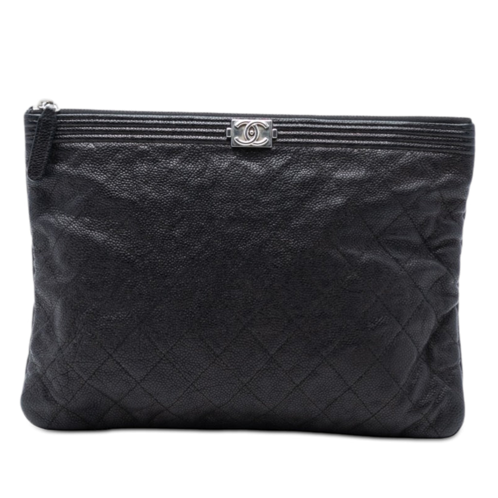 Boy O Case Clutch Quilted Caviar Medium
