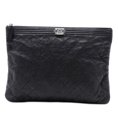 Boy O Case Clutch Quilted Caviar Medium