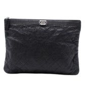 Boy O Case Clutch Quilted Caviar Medium