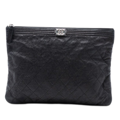 Boy O Case Clutch Quilted Caviar Medium