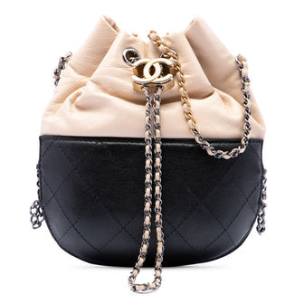 Gabrielle Drawstring Bag Quilted Calfskin Small
