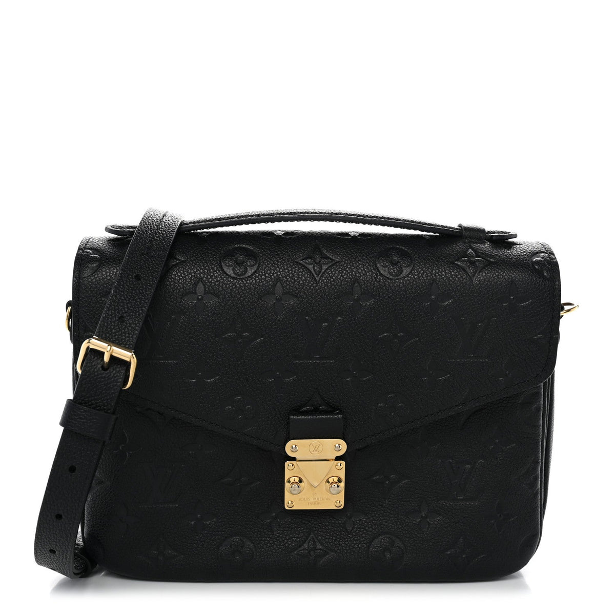 Louis Vuitton Monogram Empreinte Pochette Metis Bag Black