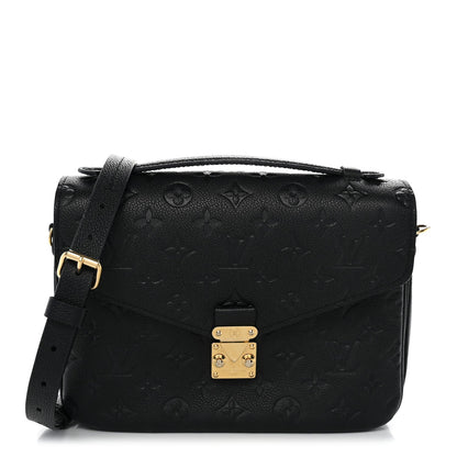 Louis Vuitton Monogram Empreinte Pochette Metis Bag Black