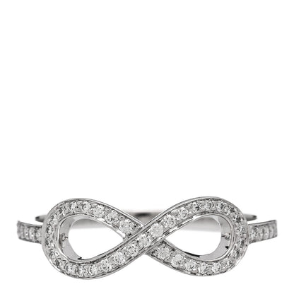 Tiffany Platinum Diamond Infinity Ring 54 6.75
