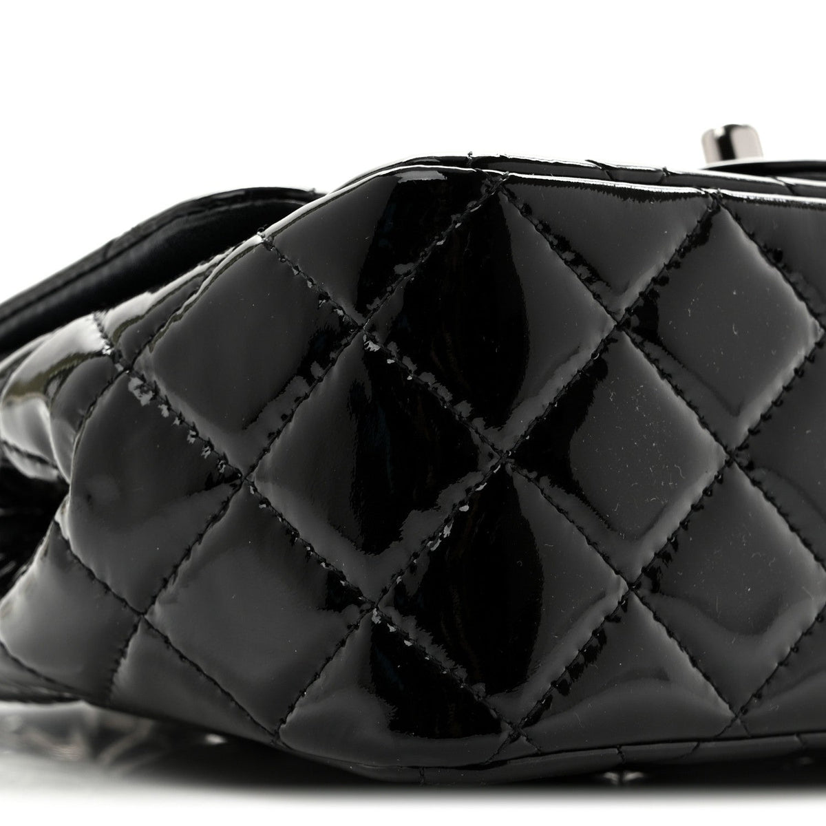 Chanel Patent Calfskin Quilted Mini Square Flap Black