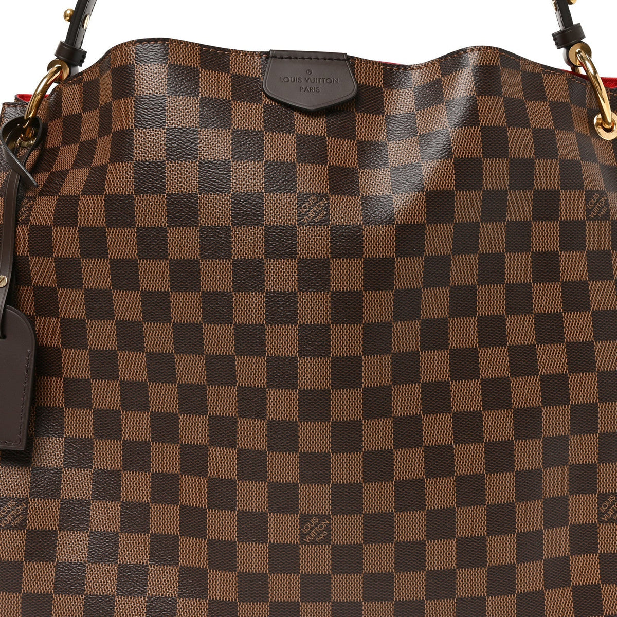 Louis Vuitton Damier Ebene Canvas Graceful MM Shoulder Bag Brown