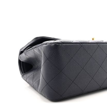 Chanel Caviar Quilted Jumbo Double Flap Navy Blue 1918305