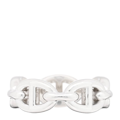 Hermes Sterling Silver PM Chaine d'Ancre Enchainee Band Ring 52 6