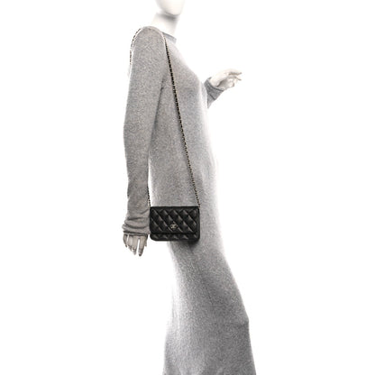Chanel Caviar Quilted Mini Wallet on Chain WOC Black