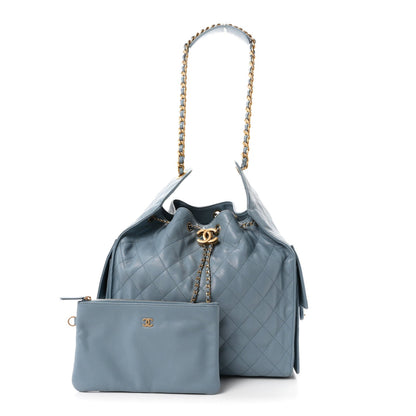 Chanel Caviar Quilted Medium 25 Handbag Blue