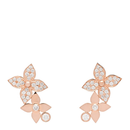Louis Vuitton 18K Pink Gold Diamond Idylle Blossom Earrings