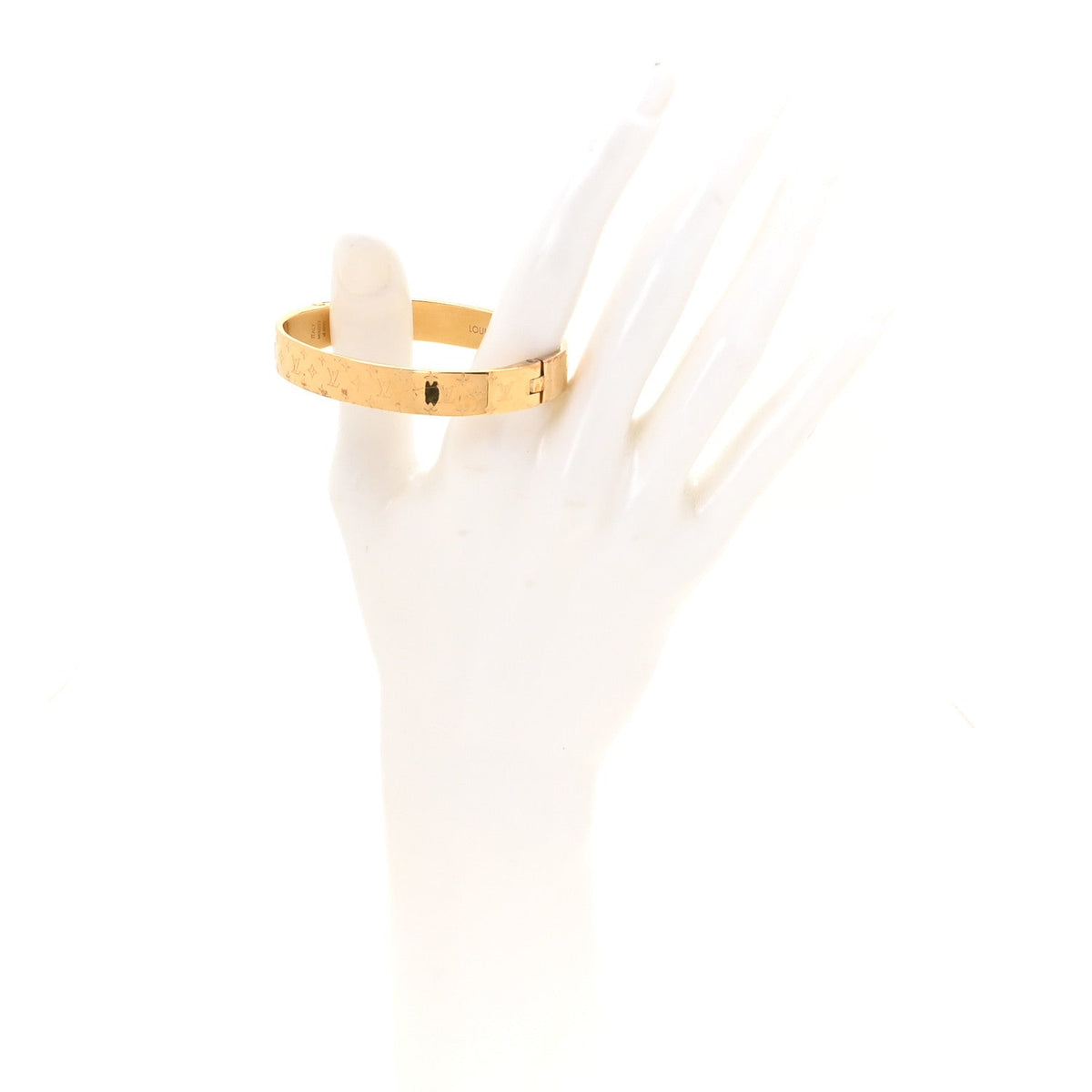 Brass Monogram Nanogram Cuff M Gold