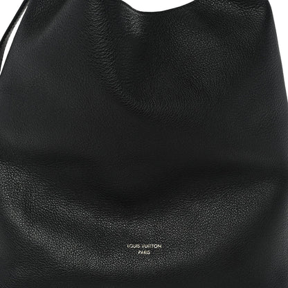 Louis Vuitton Grained Calfskin Low Key Hobo MM Black