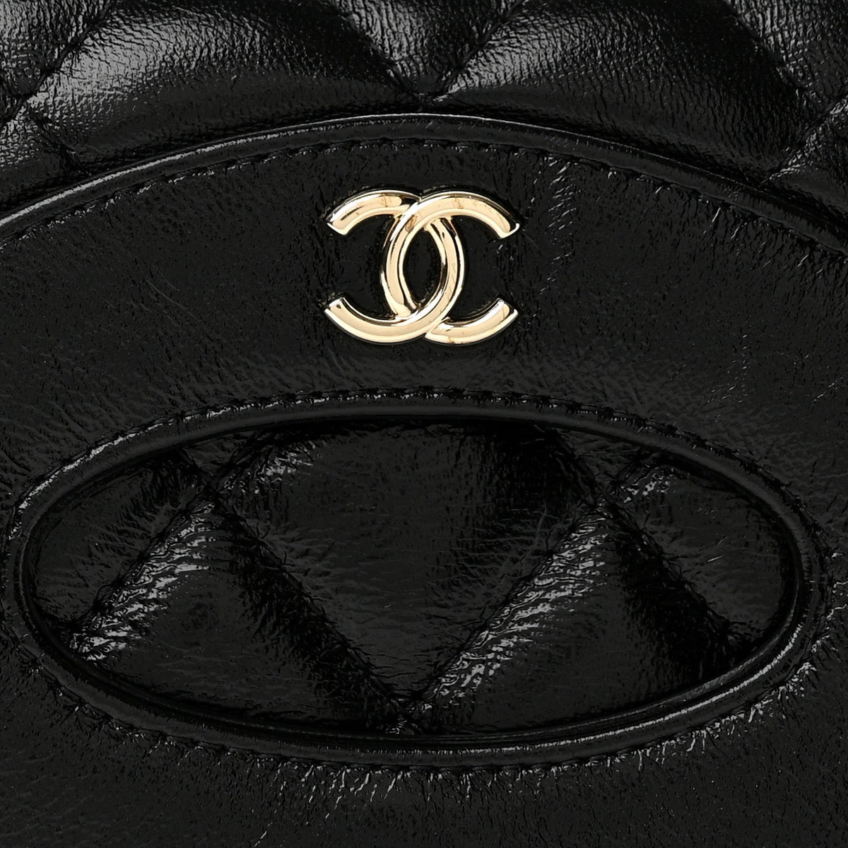Chanel Shiny Lambskin Quilted 31 Clutch Black