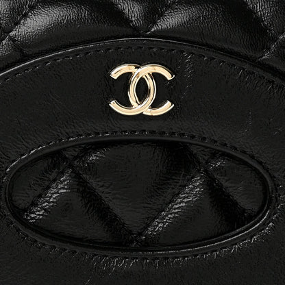 Chanel Shiny Lambskin Quilted 31 Clutch Black
