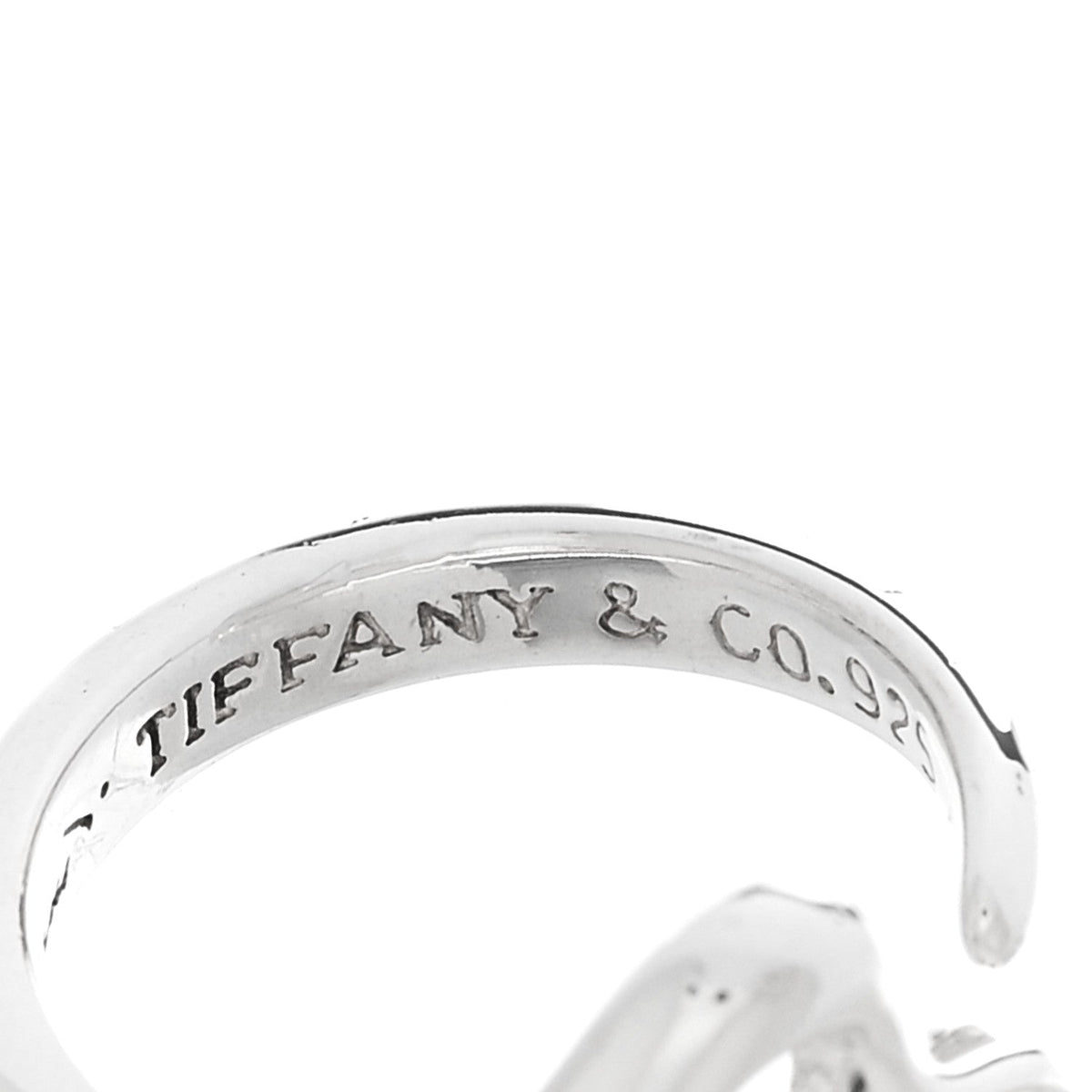 Tiffany Sterling Silver Elsa Peretti Open Heart Ring 48 4.5