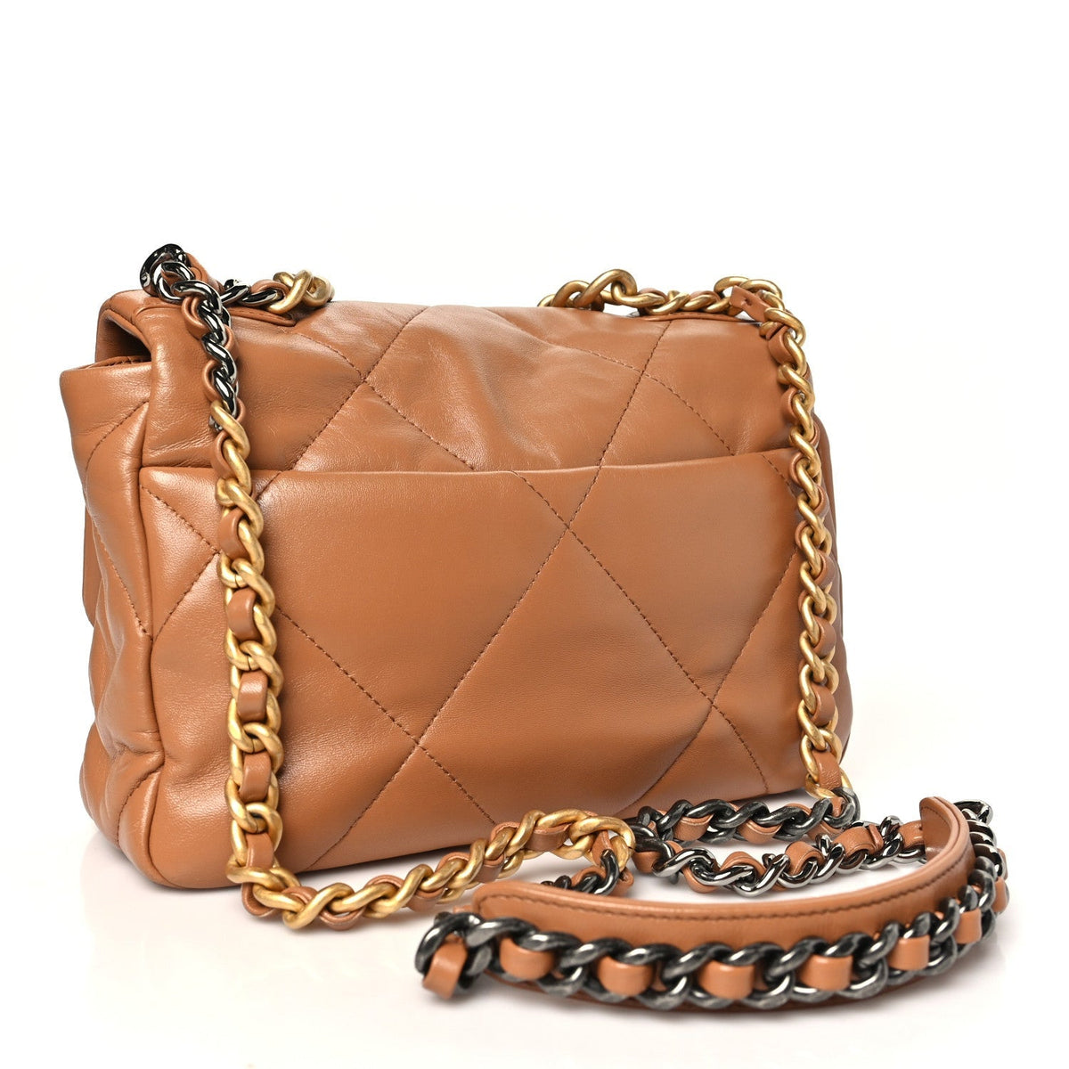 Chanel Lambskin Quilted Medium 19 Flap Brown