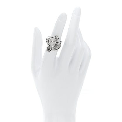 Louis Vuitton Silver Flower Full Ring S 49 5