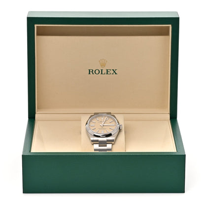 Rolex Stainless Steel 41mm Oyster Perpetual Watch Beige 134300