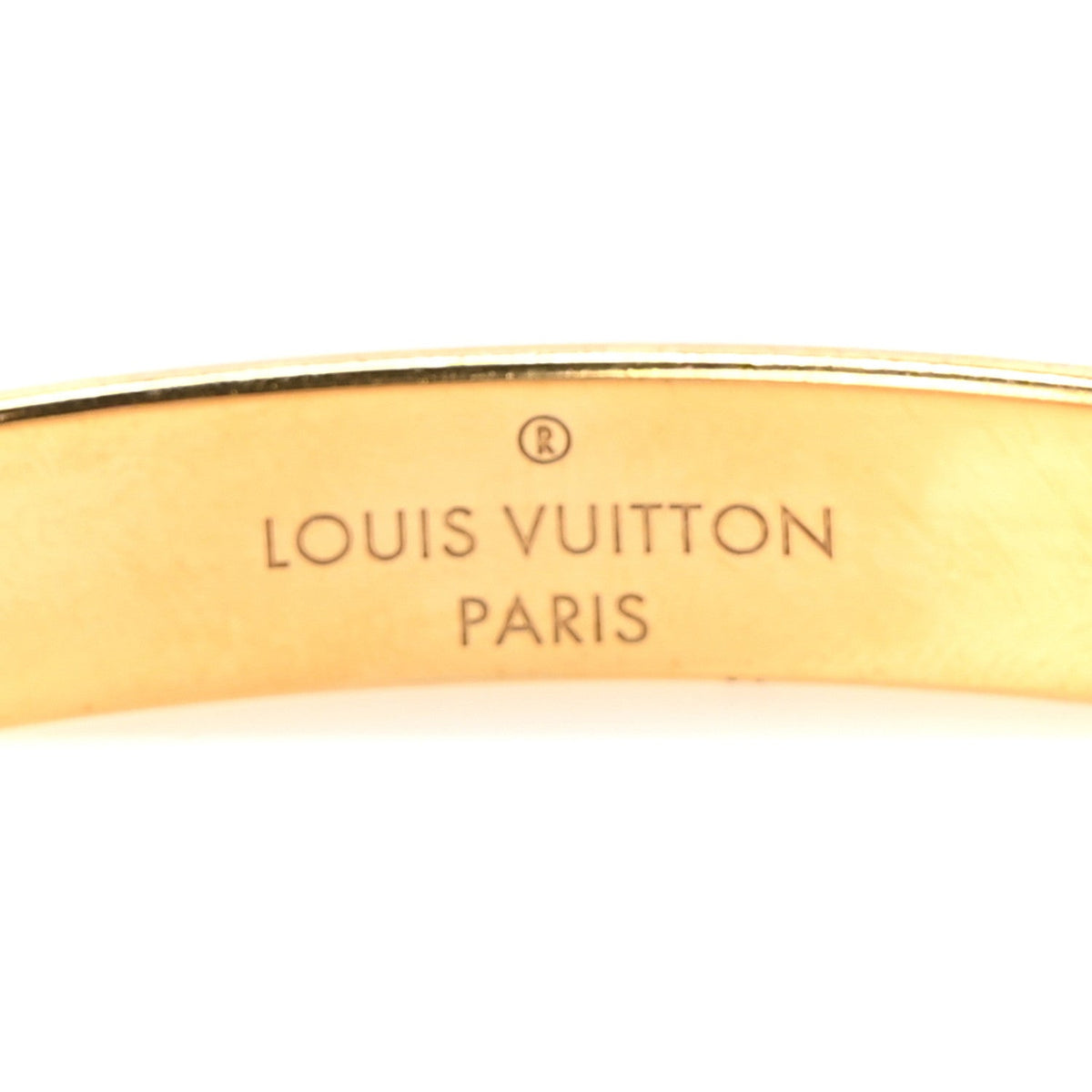 Brass Monogram Nanogram Cuff M Gold