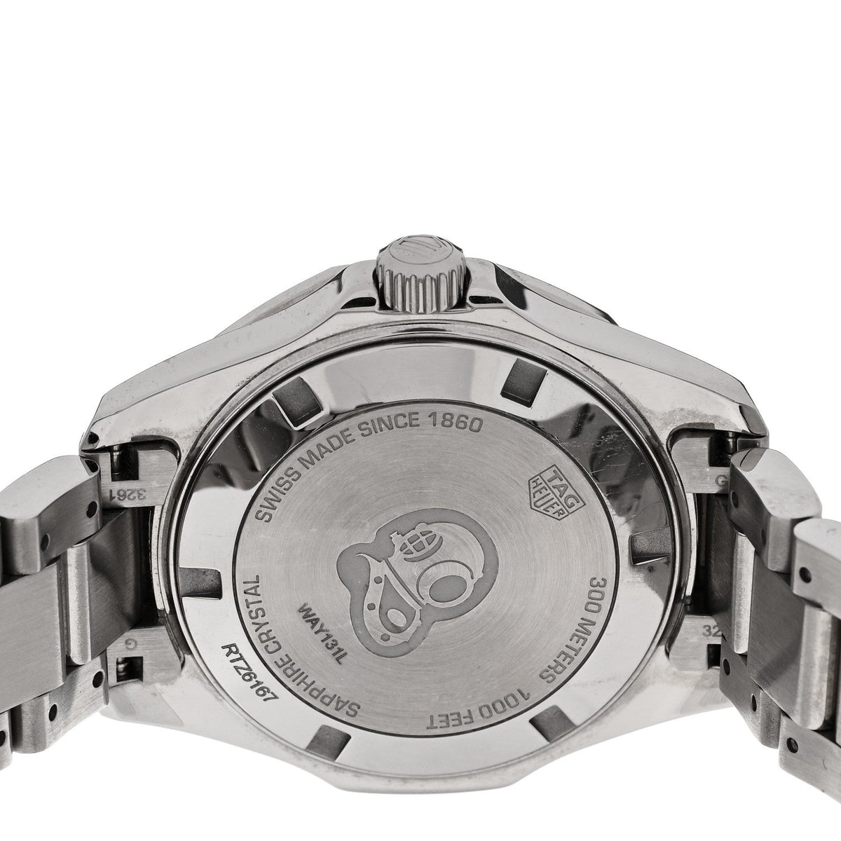 Tag Heuer Stainless Steel Ceramic Diamond 35mm Aquaracer Watch Blue WAY131L