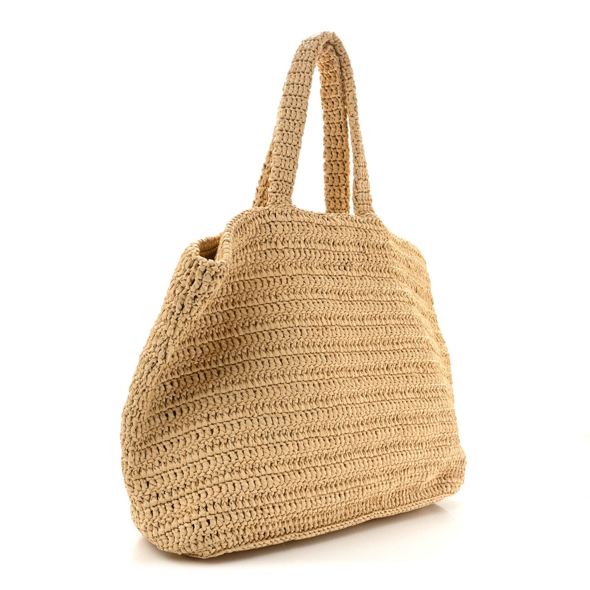 Saint Laurent Raffia Rive Gauche Tote Natural
