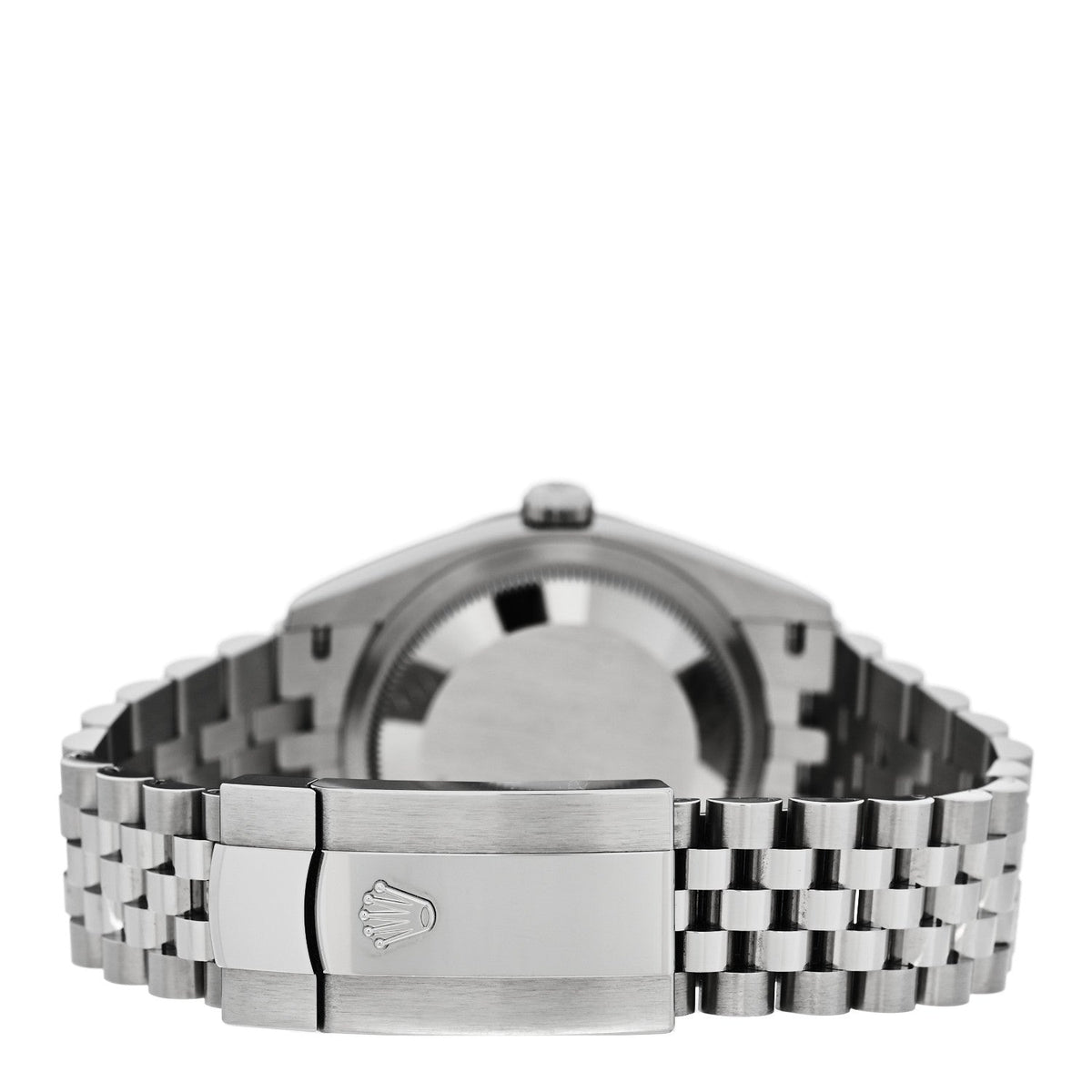Rolex Stainless Steel 18K White Gold Diamond 36mm Datejust Watch Black 126234