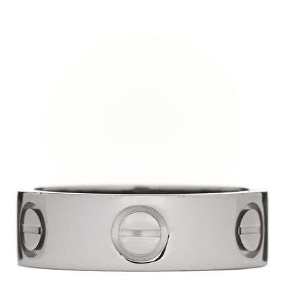 Cartier 18K White Gold 5.5mm LOVE Ring 49 5