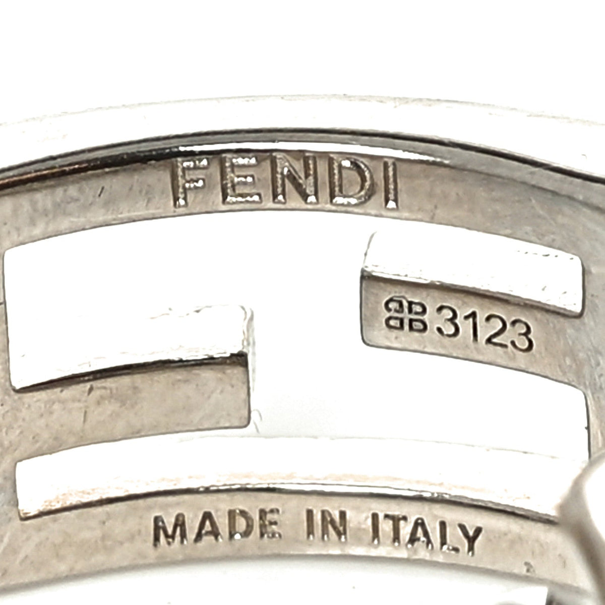 FendiMetal FF Chain Ring S Silver