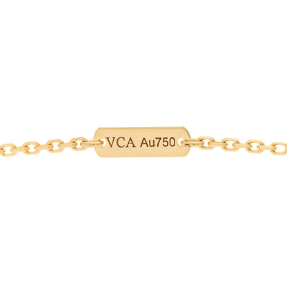 Van Cleef & Arpels 18K Yellow Gold Malachite Vintage Alhambra Pendant Necklace