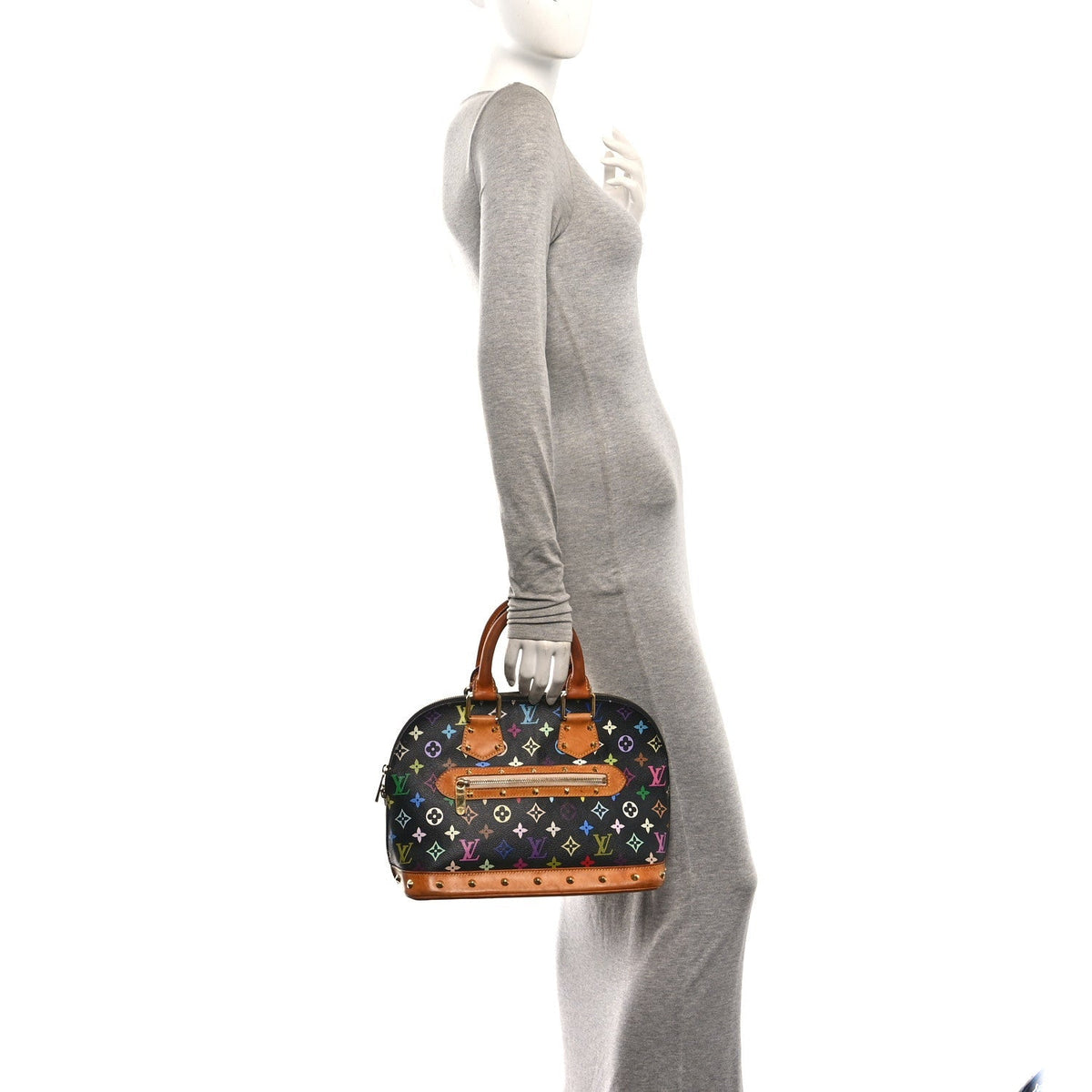 Louis Vuitton Monogram Multicolor Alma Bag Black