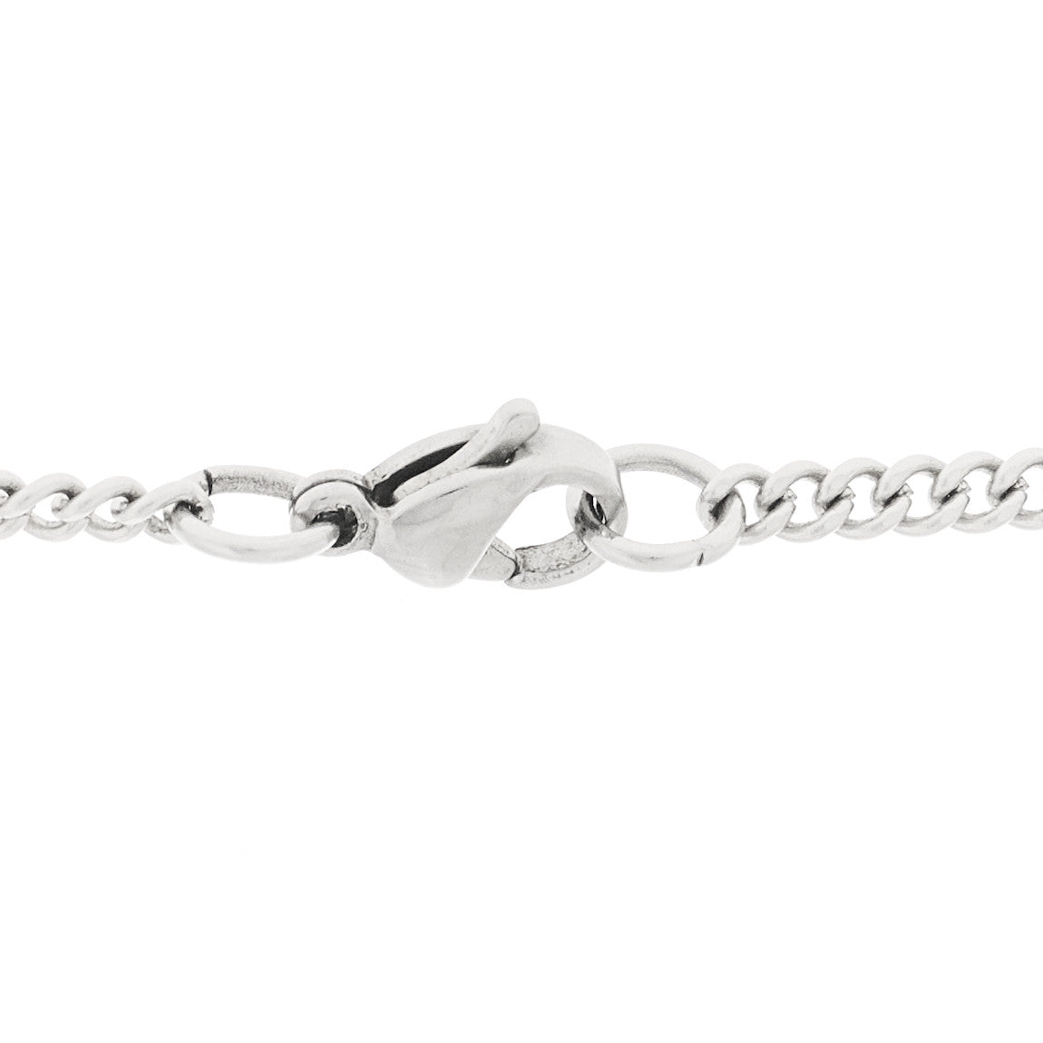 Chanel Lambskin CC Necklace Black Silver