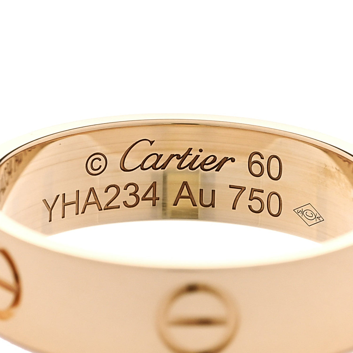Cartier 18K Yellow Gold 5.5mm LOVE Ring 60 9.25