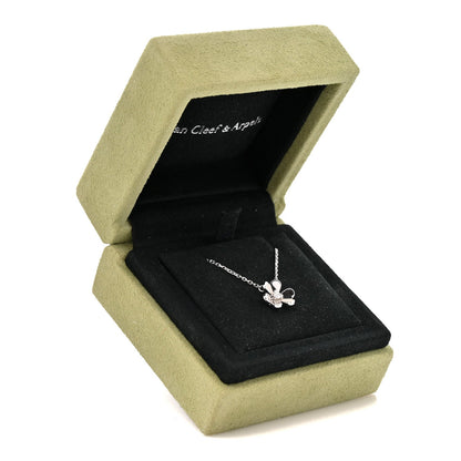 Van Cleef & Arpels 18K White Gold Diamond Mini Frivole Pendant Necklace