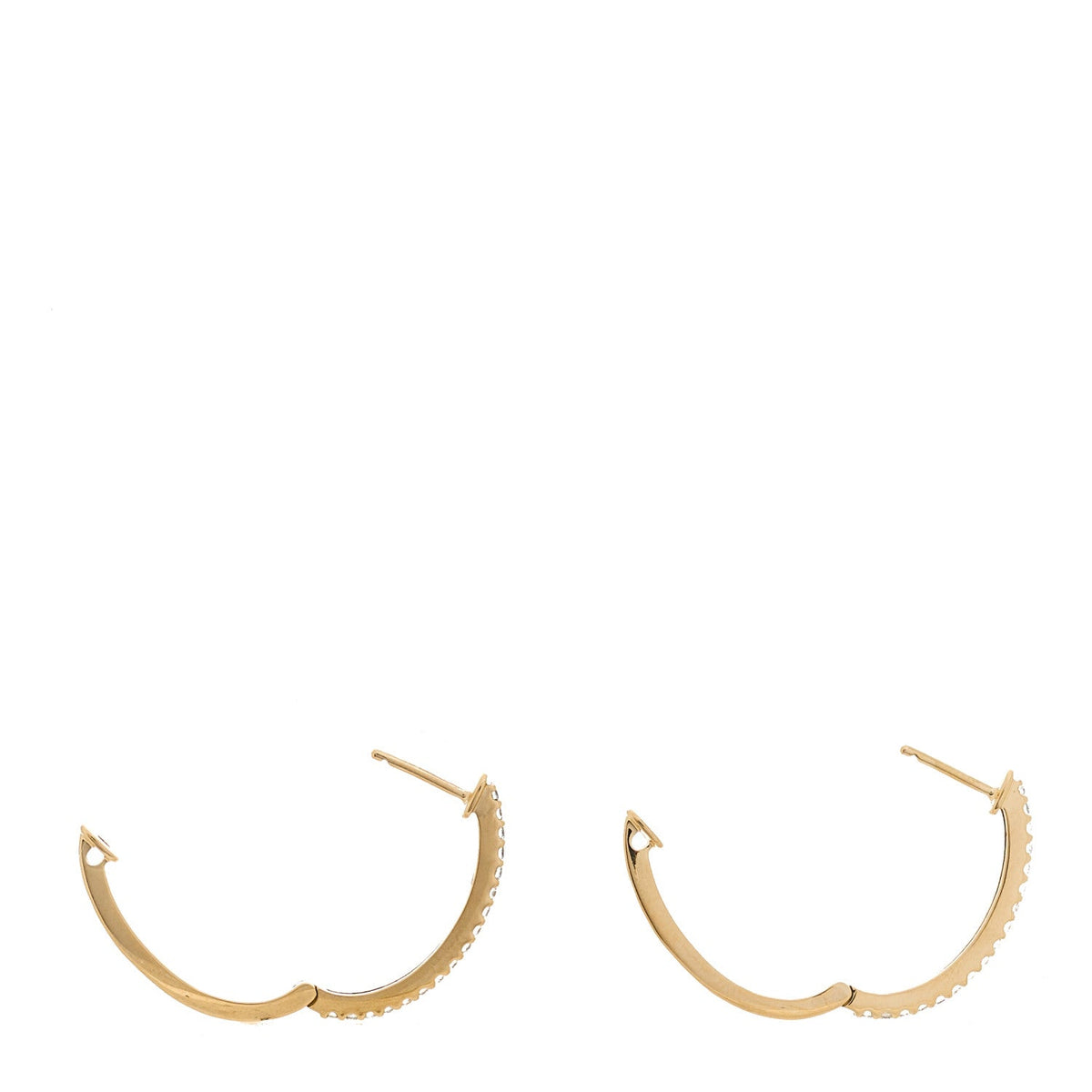 18K Yellow Gold Diamond 0.30ctw Hoop Earrings