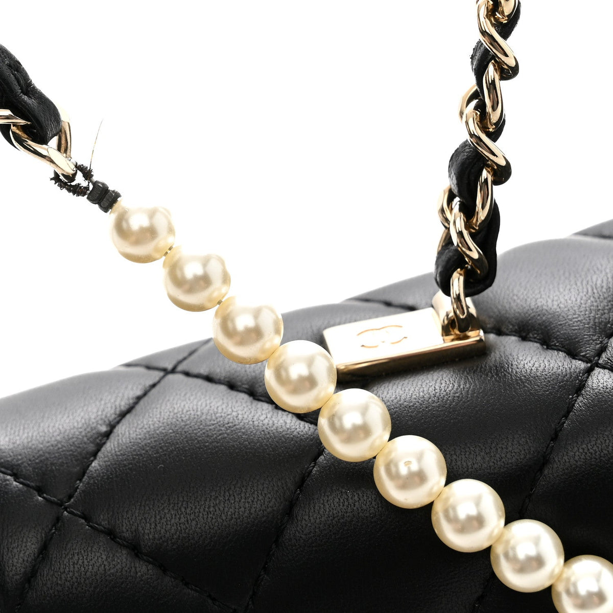 Chanel Lambskin Quilted Fantasy Pearl Flap Black