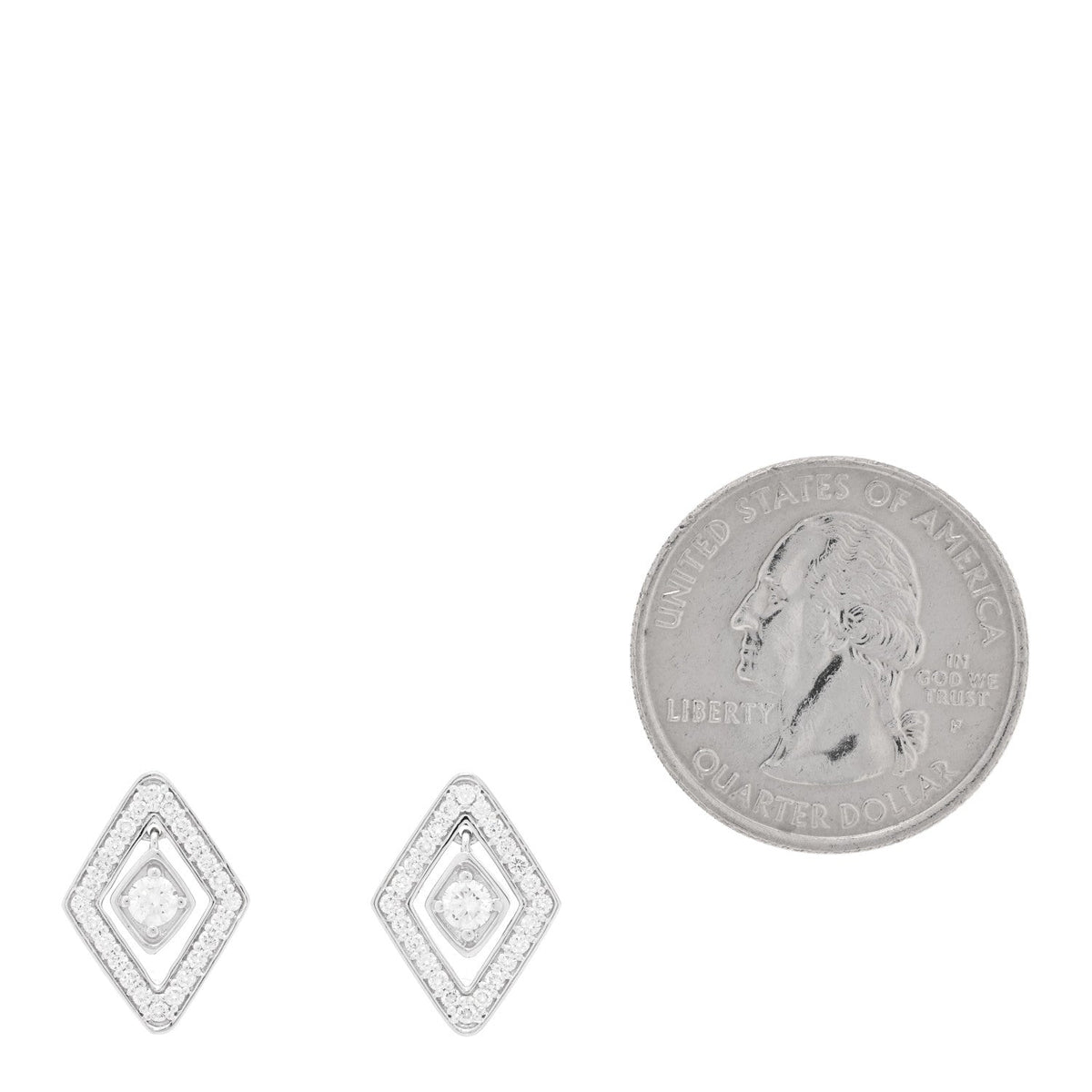 Roberto Coin 18K White Gold Diamond Diamante Earrings