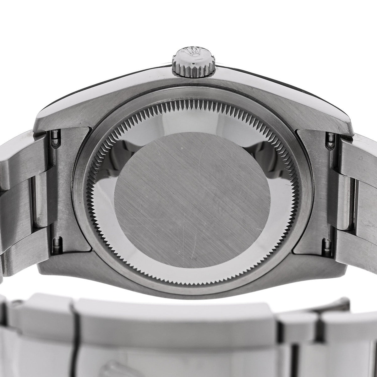 Rolex Stainless Steel 18K White Gold 36mm Datejust Watch Black 116234