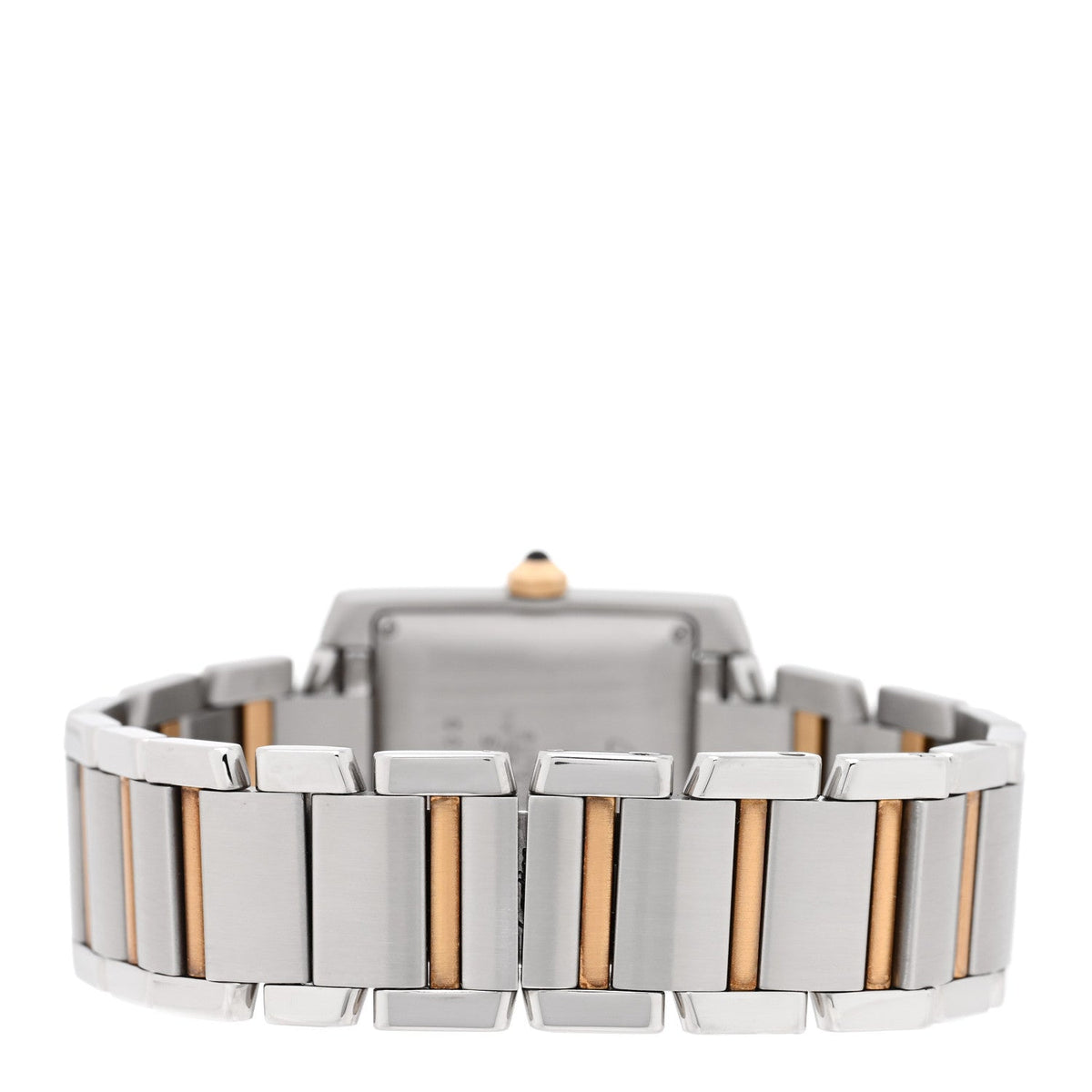 Cartier Stainless Steel 18K Yellow Gold 28mm Tank Francaise Watch