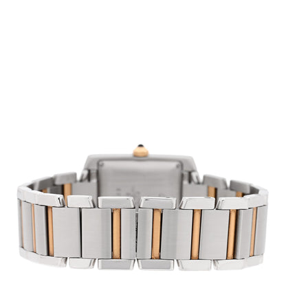 Cartier Stainless Steel 18K Yellow Gold 28mm Tank Francaise Watch
