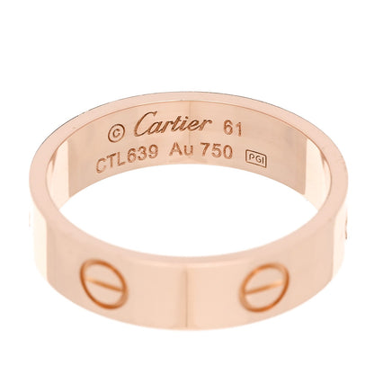 Cartier 18K Pink Gold 5.5mm LOVE Ring 61 9.5