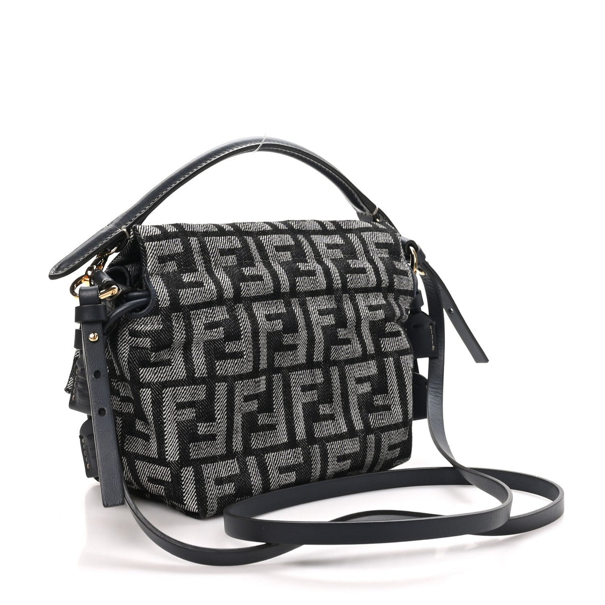 Fendi Denim Small Mamma Baguette Dark Blue