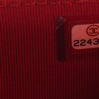 Chanel Caviar Chevron Quilted Wallet On Chain WOC Dark Red