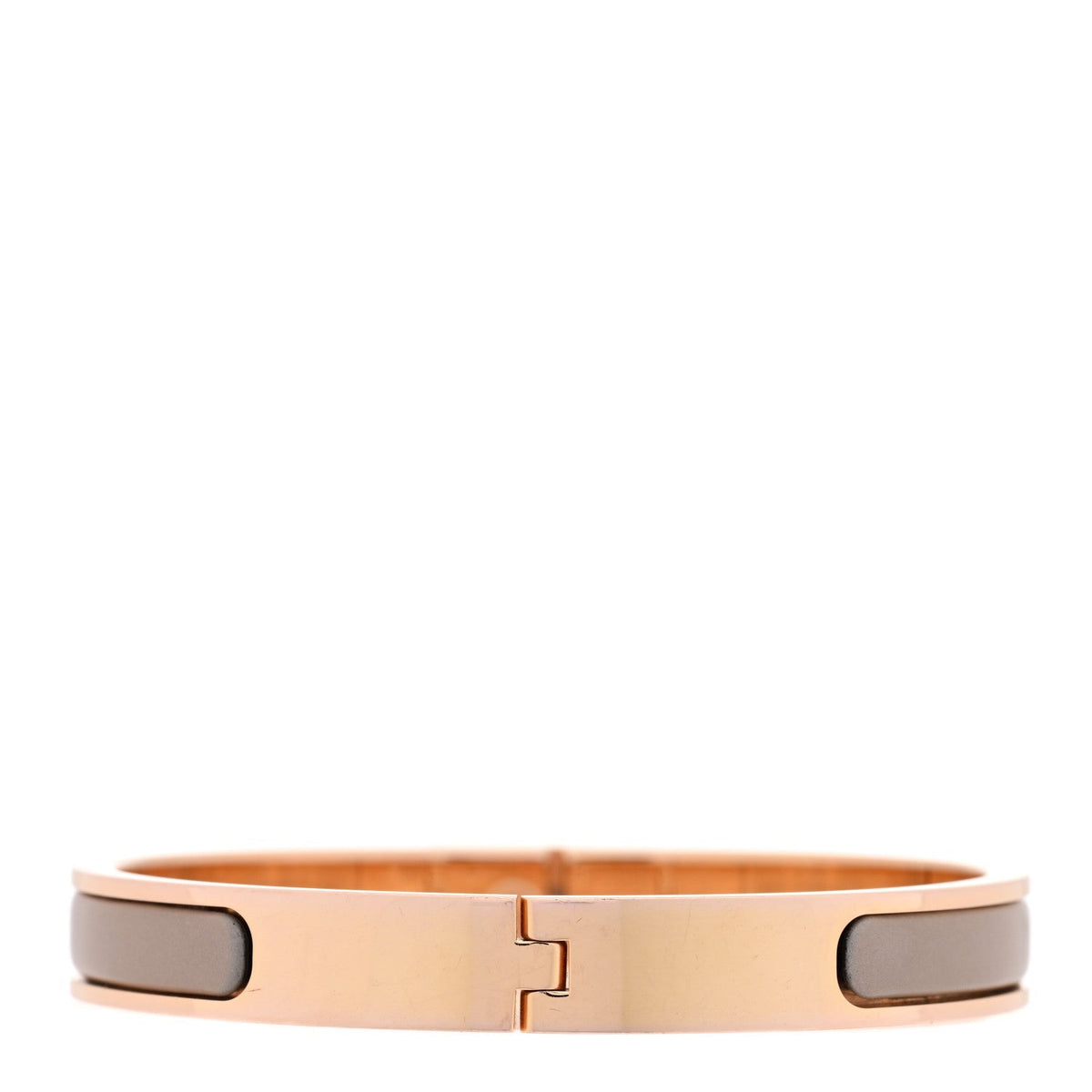 Hermes Enamel Mini Clic Kelly Bracelet PM Marron Glace