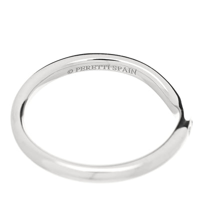 Tiffany Platinum Diamond Elsa Peretti Curved Band Ring