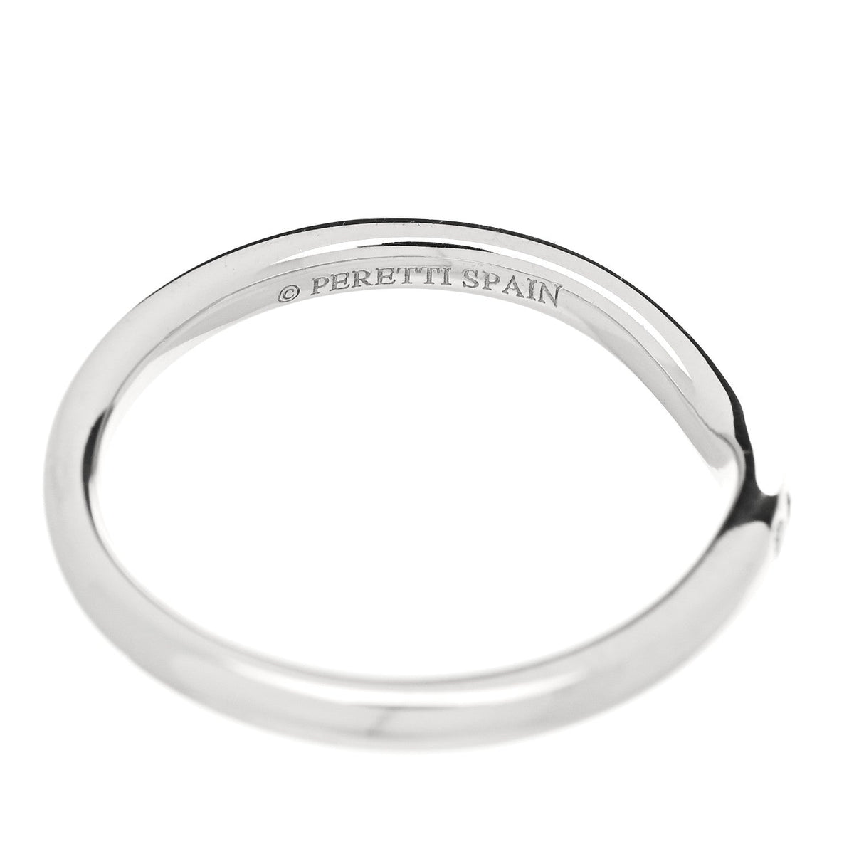 Platinum Diamond Elsa Peretti Curved Wedding Band Ring 49 5