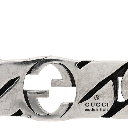 Gucci Sterling Silver Interlocking G Cuff Bracelet 16