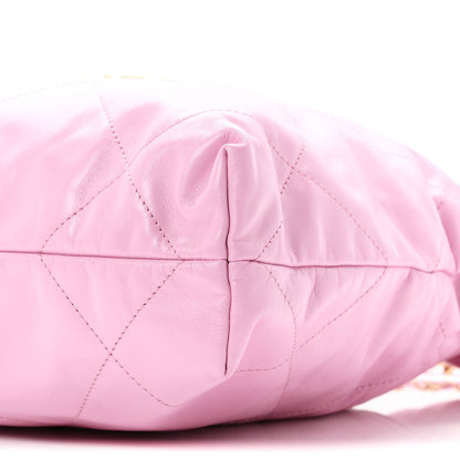 Chanel Shiny Calfskin Quilted Small 22 Pink