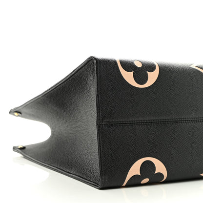 Louis Vuitton Empreinte Monogram Giant Onthego GM Tote Bag Black Beige