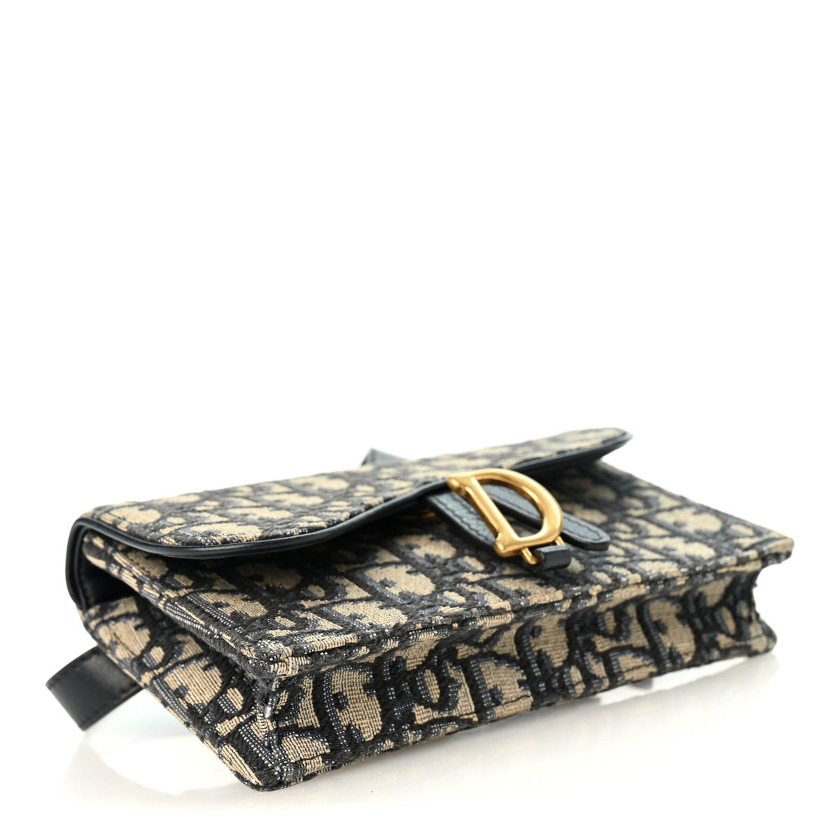 Christian Dior Oblique Saddle Belt Bag Blue